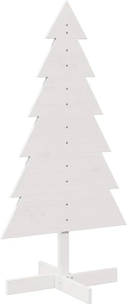 vidaXL fehér tömör fenyőfa karácsonyfa-dekoráció 120 cm
