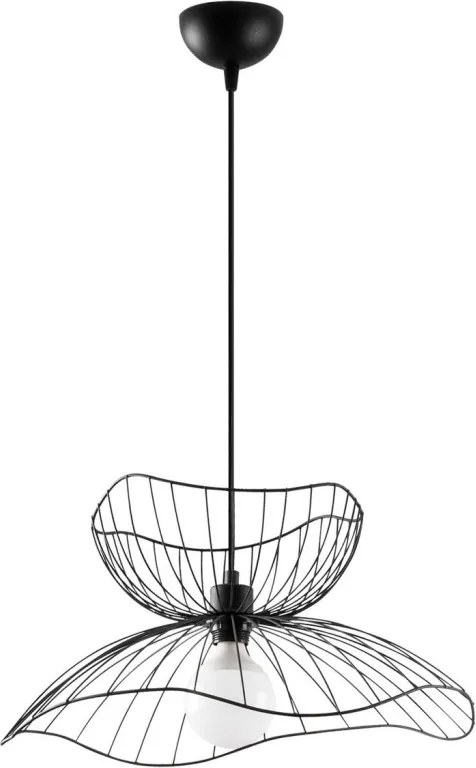 Farac 6390 fekete fém függőlámpa, Ø50 cm
