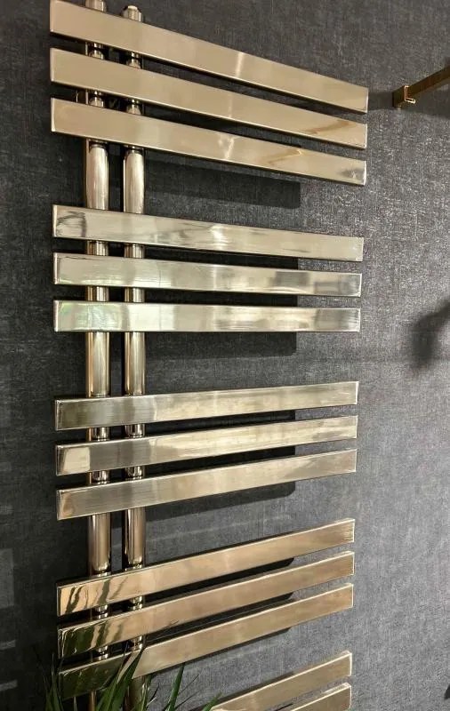 AREZZO design HORIZONT SHINY GOLD SLIM 1200x500 törölközőszárítós radiátor, fényes arany