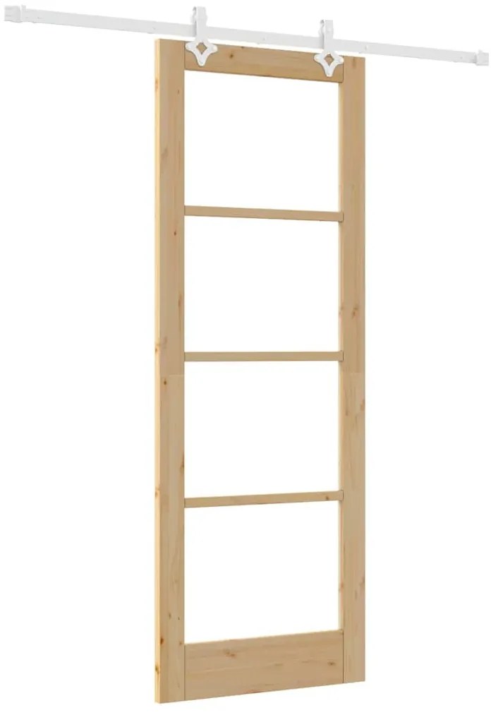 Csúszóajtó Barna 78 x 211 cm Fa és fém