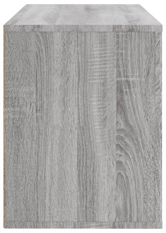 szürke sonoma színű szerelt fa cipősszekrény 80x35x45 cm