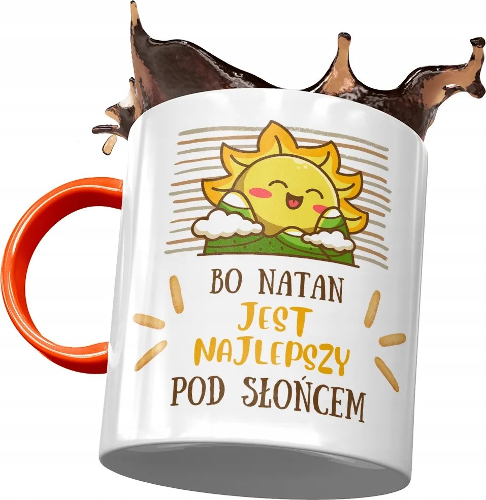 Narancssárga Bögre Nátán Férj Kolléga Ajándék Nyomtatott Fotóval