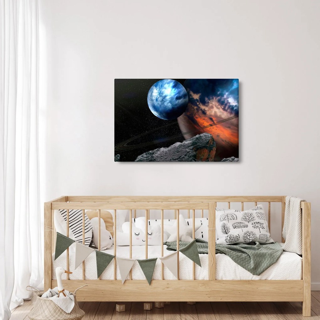 Egy bolygó képe az űrben (90x60 cm)