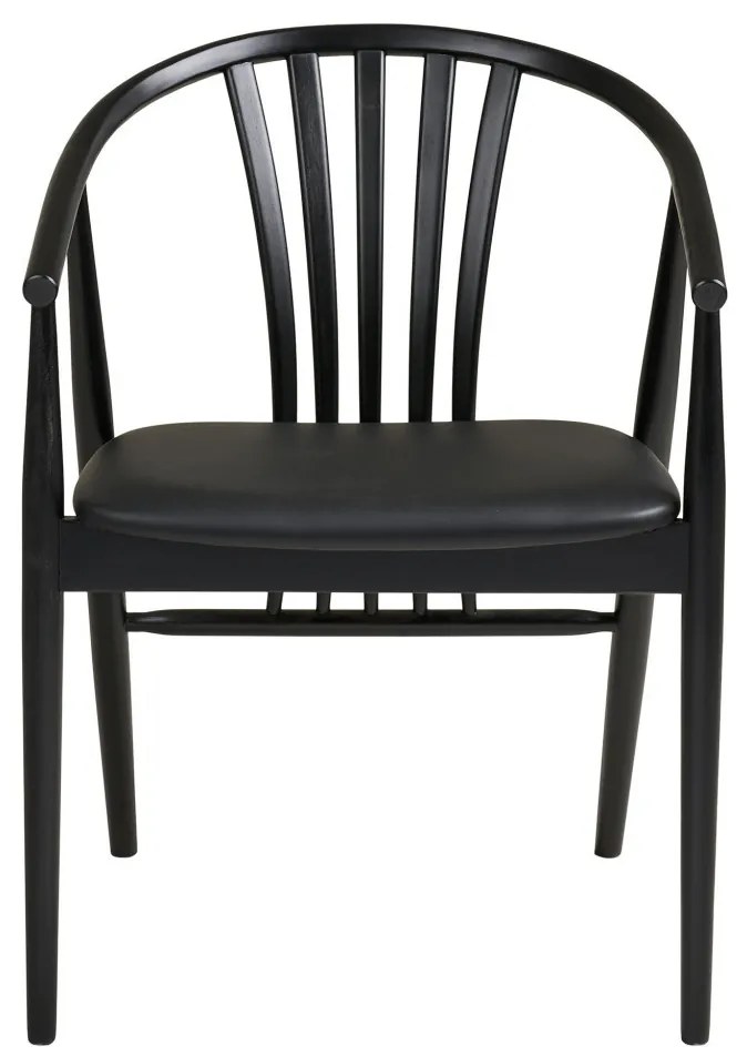 Agustin étkezőszék, bükkfa PU üléssel, fekete