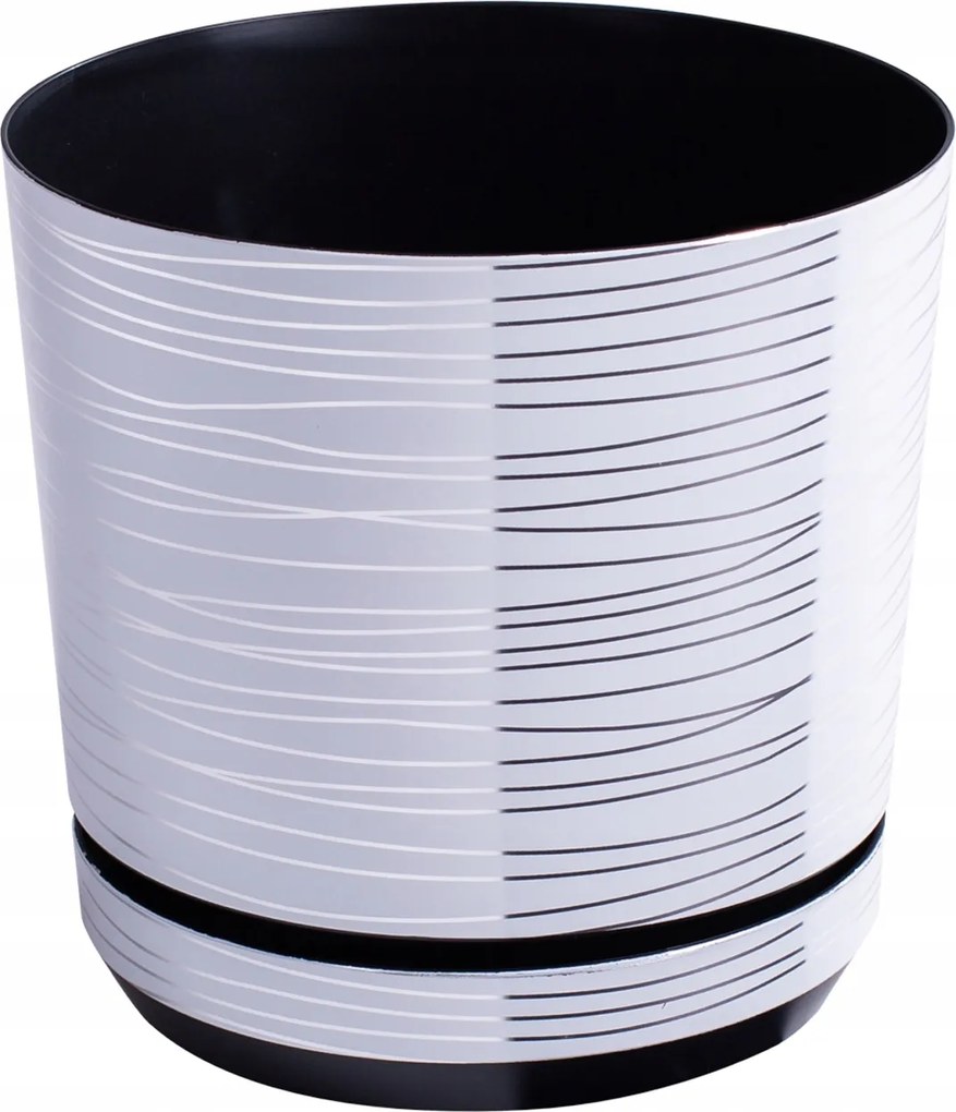 Virágtartó Dekor átm. 16 cm fehér csíkos
