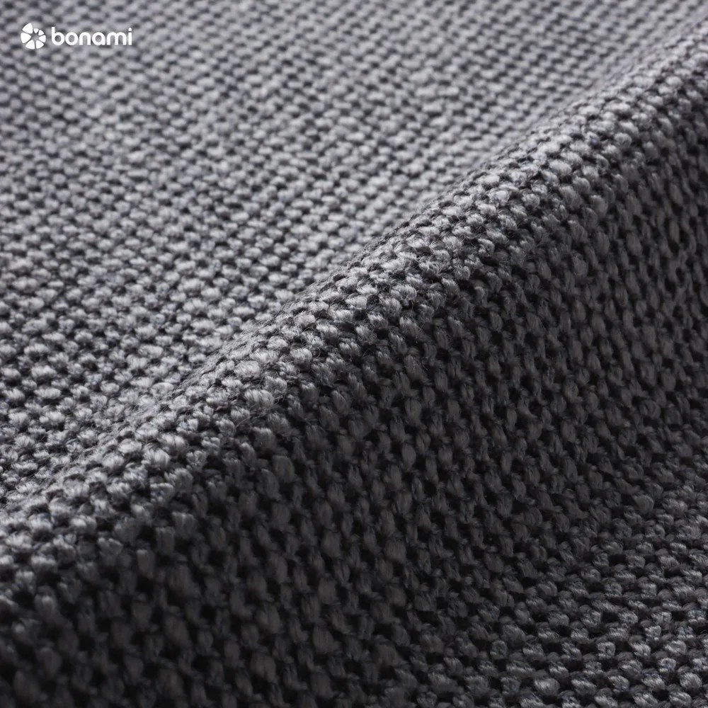 Sötétszürke kárpitozott ágyneműtartós franciaágy ágyráccsal 180x200 cm Atesio – Meise Möbel