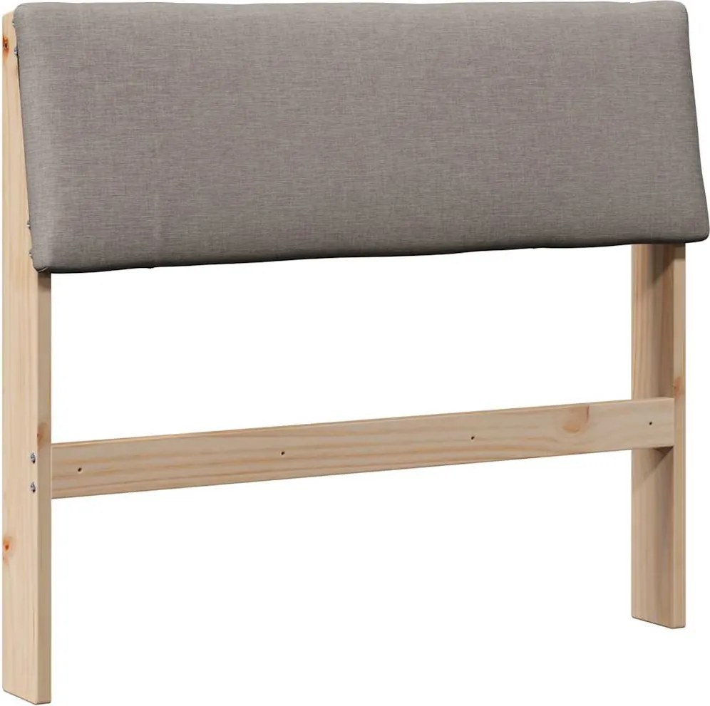 vidaXL Kárpitozott fejtámla Tópszínű 90 cm Tömör fenyőfa