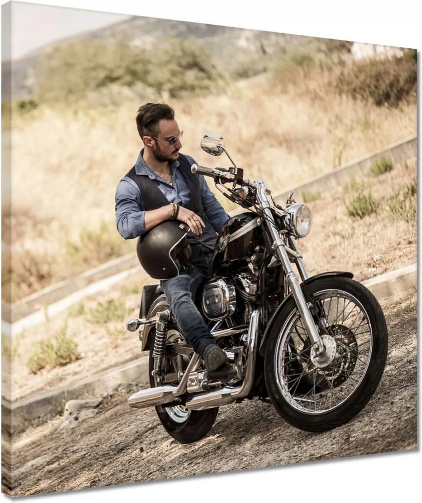 Vászonkép 40x40 Motorkerékpár Klasszikus Motor