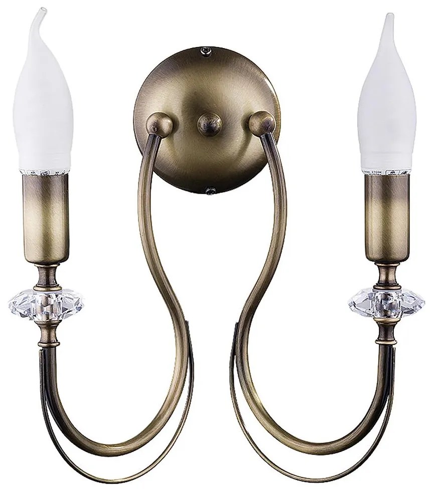 Jupiter 1614 - Fali lámpa MELODY 2xE14/40W/230V bronz patina