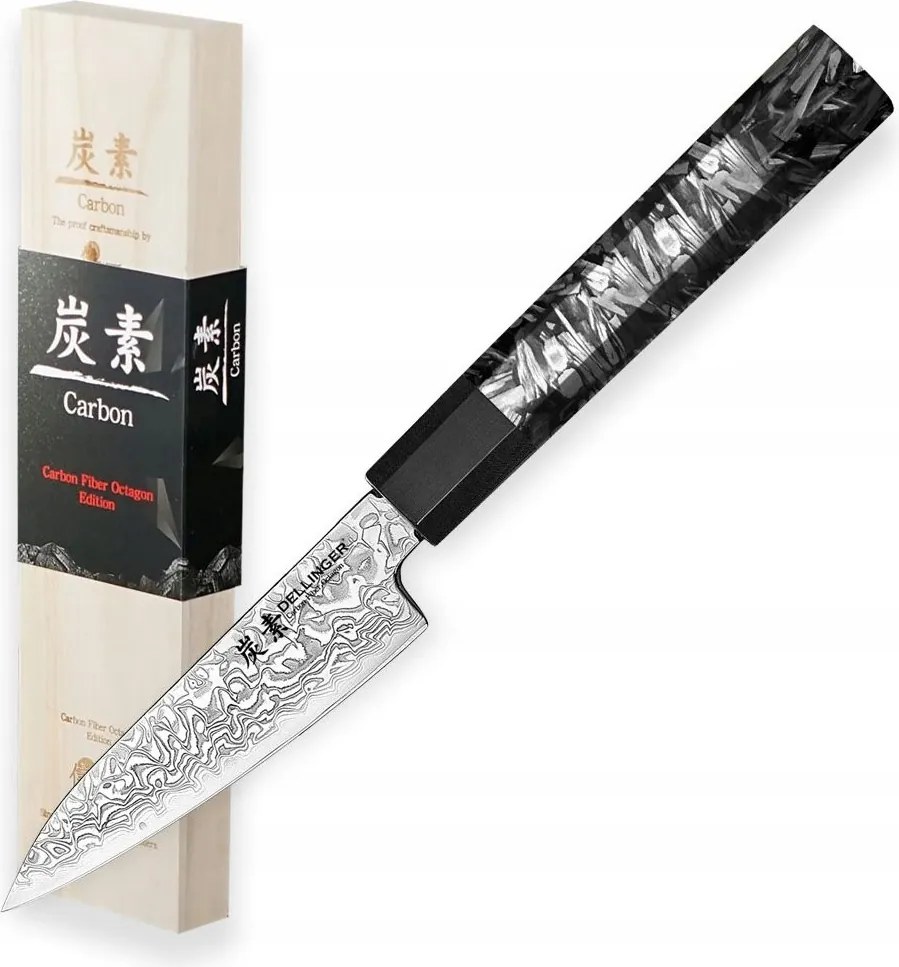 Hámozó kés Dellinger Carbon Fiber Octagon Paring 105