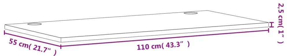 tömör bükkfa íróasztallap 110 x 55 x 2,5 cm