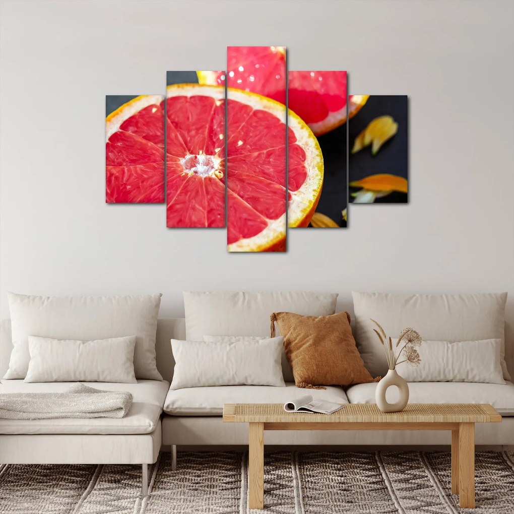 Szeletelt grapefruit képe (150x105 cm)