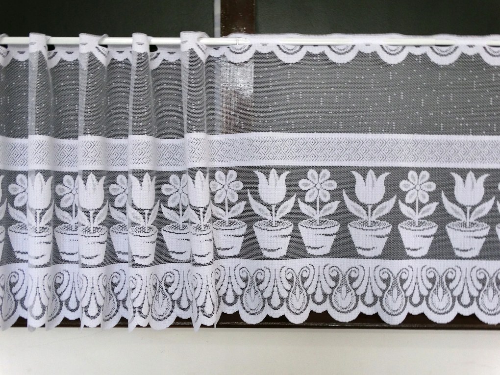 Mg Irigység jacquard virág 4588 fehér 150x40cm M