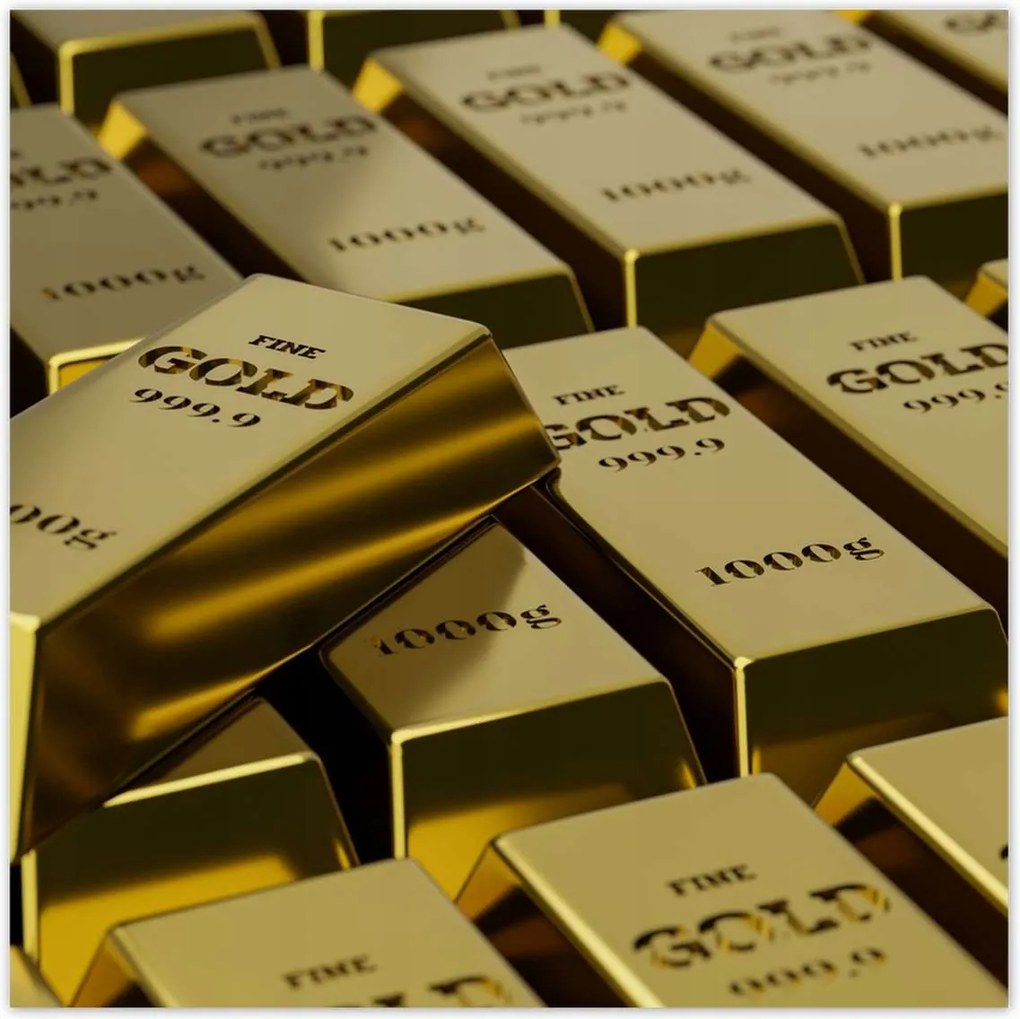 Poszterek 100x100 Arany rúd arany 1000g