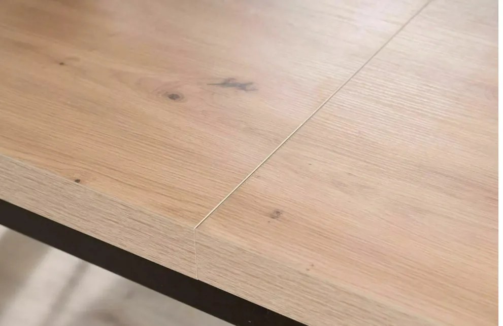 Presto bővíthető étkezőasztal tölgy/fekete 140-218cm