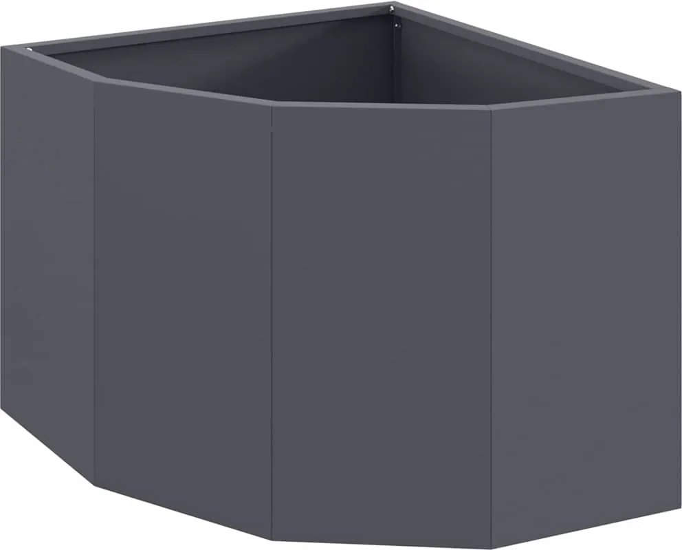 vidaXL Sarok Virágtartó Antracit 45 x 45 x 35 cm Acél