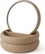 Mdf Ékszerdoboz Tükörrel 17,5 X 17,5 X 9 CM Taupe Szín