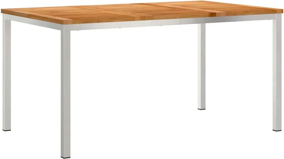 vidaXL ÉtkezőAsztal Barna 150 x 90 x 75 cm Tömör Teakfa