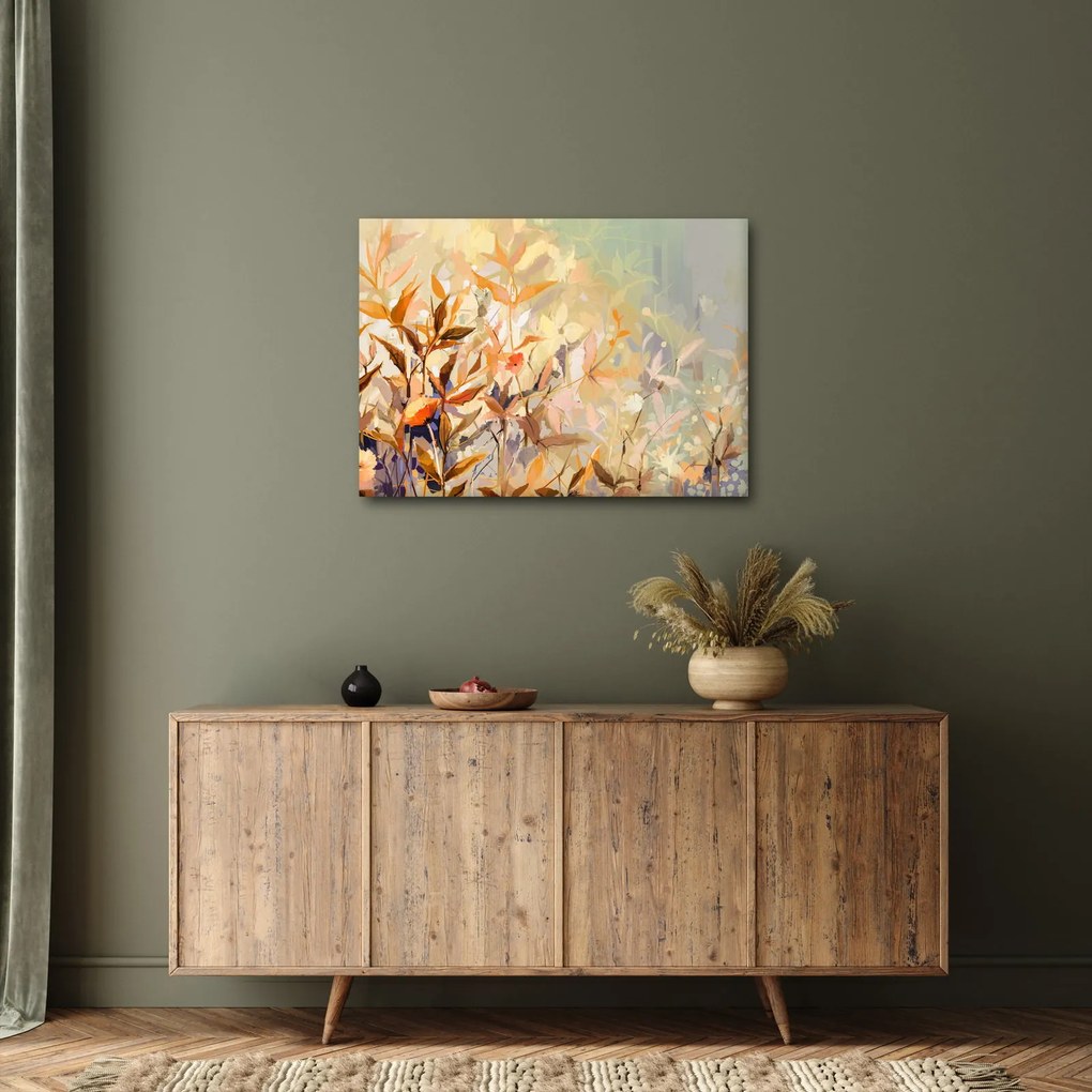 Kép - Festett növények (70x50 cm)