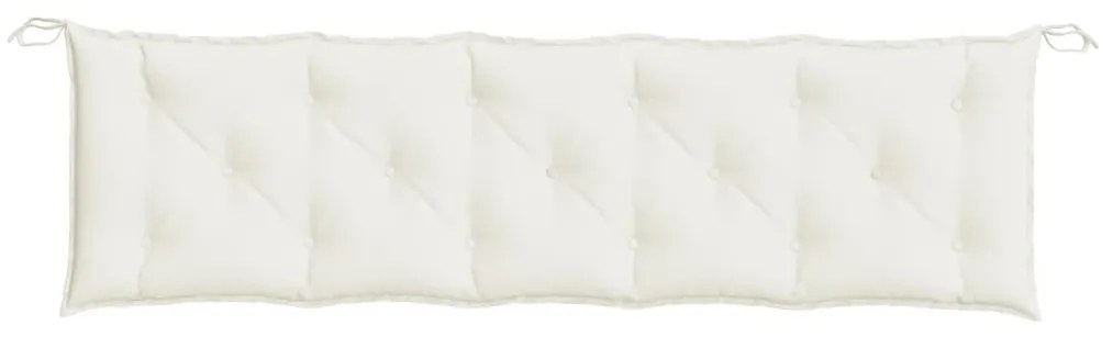 2 db melange krémszínű szövet kerti padpárna 180 x 50 x 7 cm