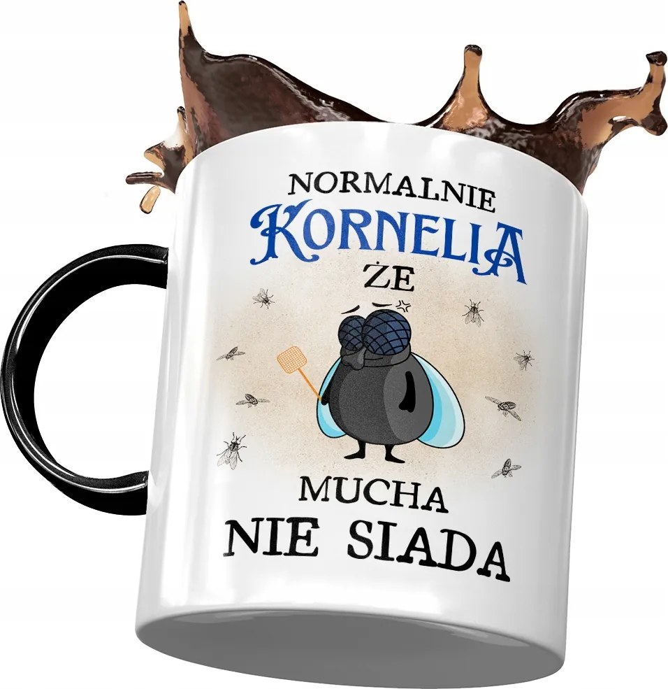 Fekete Bögre Kornélia Barátnőknek Ajándék Nyomtatott Fotóval