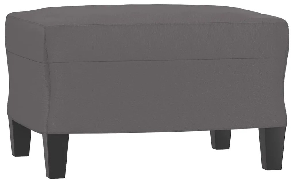 vidaXL szürke műbőr kanapéfotel lábtartóval 60 cm
