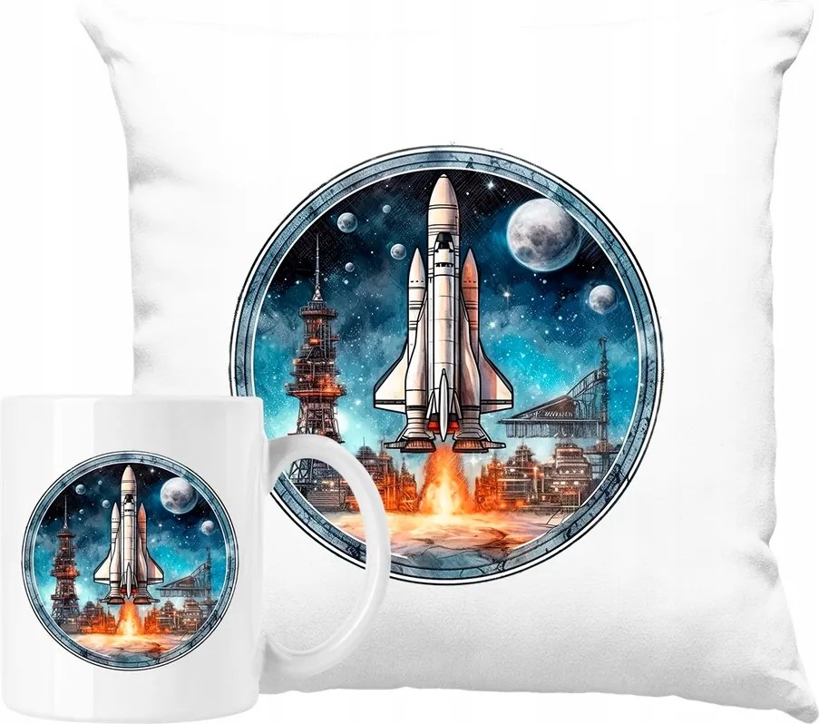 Bögre szett Párna űrrakéta bolygók Ötlet Ajándék