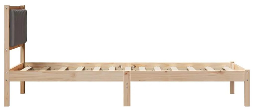 Ágykeret Kárpitozott Fejtámlával Tópszínű 90 x 200 cm