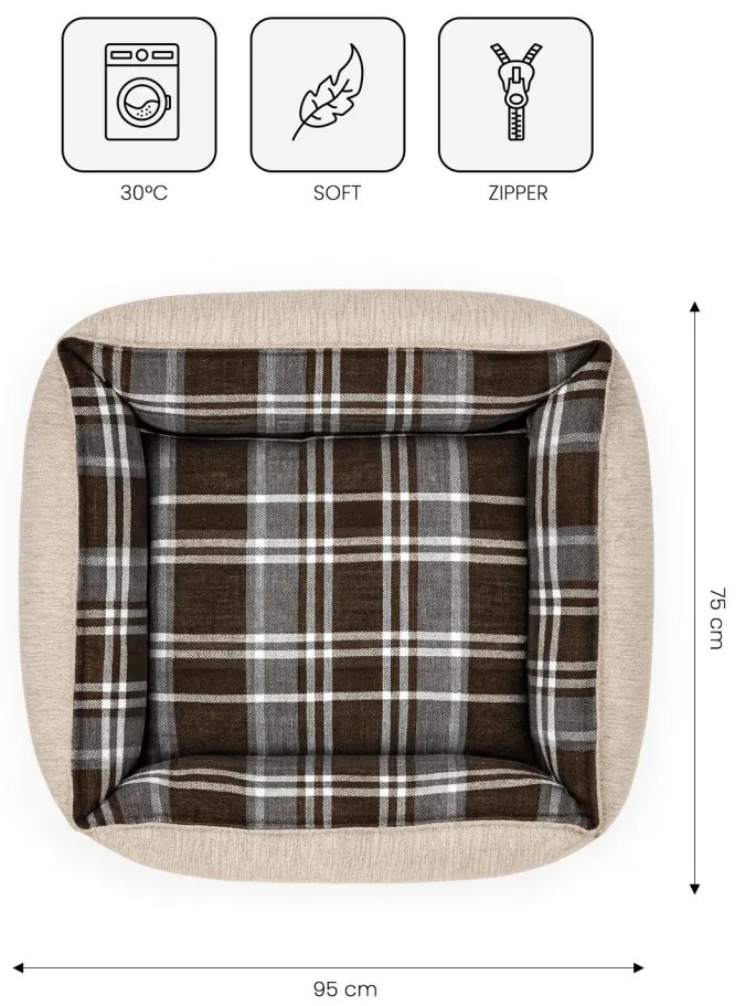 British prémium kutyafekhely, L 95x75 cm