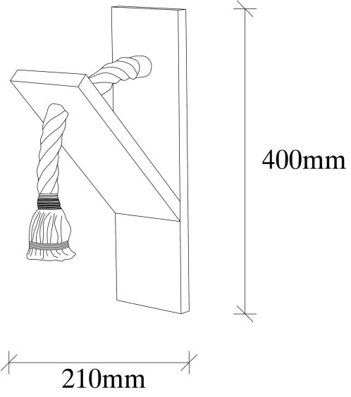 Fali lámpa EREBOS 1xE27/40W/230V