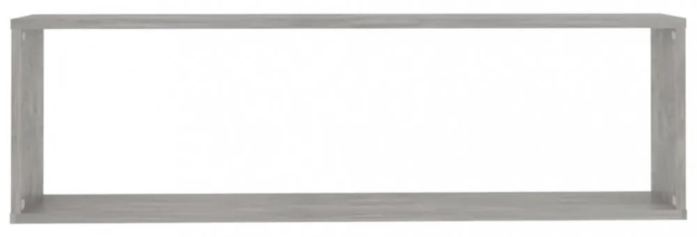 4 db betonszürke szerelt fa fali polc 100 x 15 x 30 cm