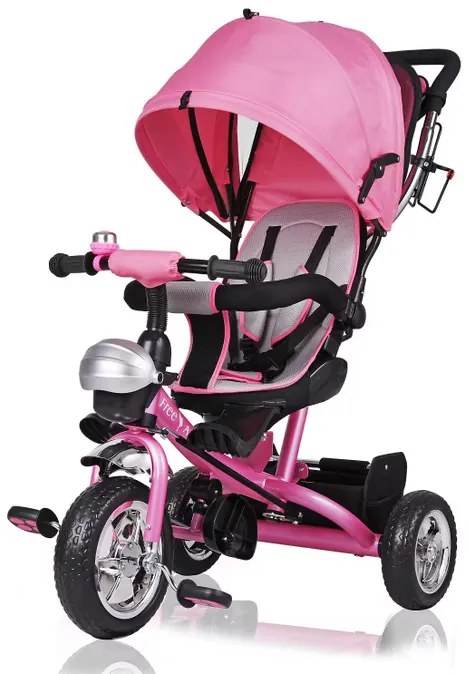 Deuba Gyerek tricikli napellenzővel - rózsaszín