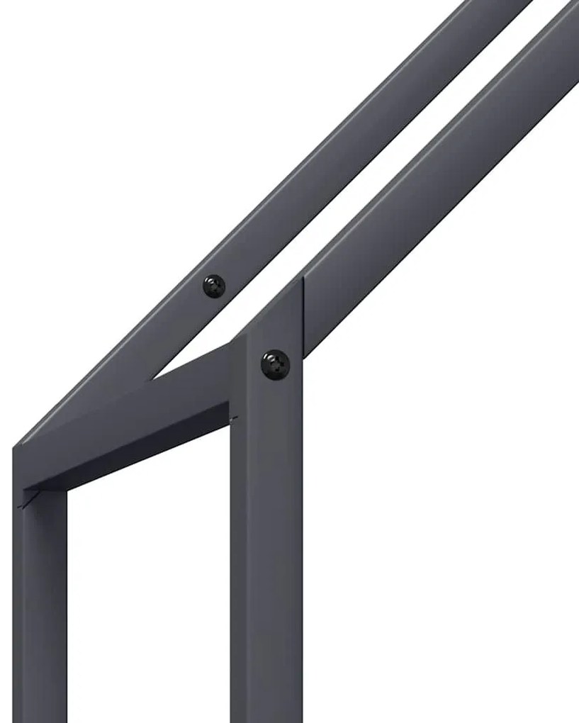 antracitszürke hidegen hengerelt acél tűzifatároló 40x25x120 cm