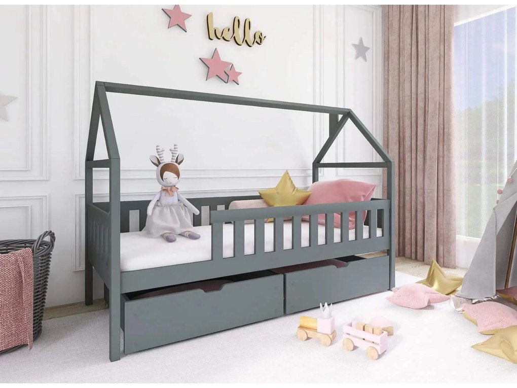 Gyerekágy 90 x 200 cm Donna (ágyráccsal) (grafit). Akció -10%. 1040108