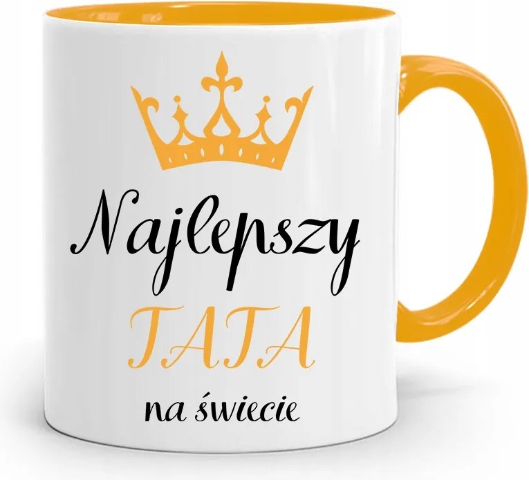 Sárga Bögre Apák Napi Ajándék Legjobb Apa nyomtatott fényképpel