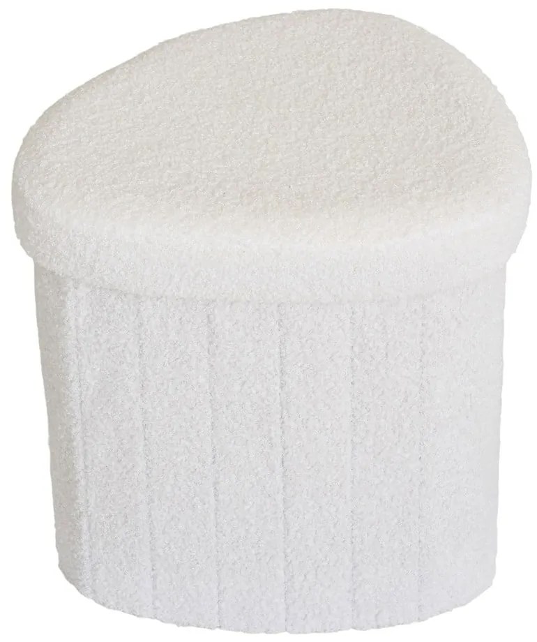 Fehér buklé puff Medford – House Nordic