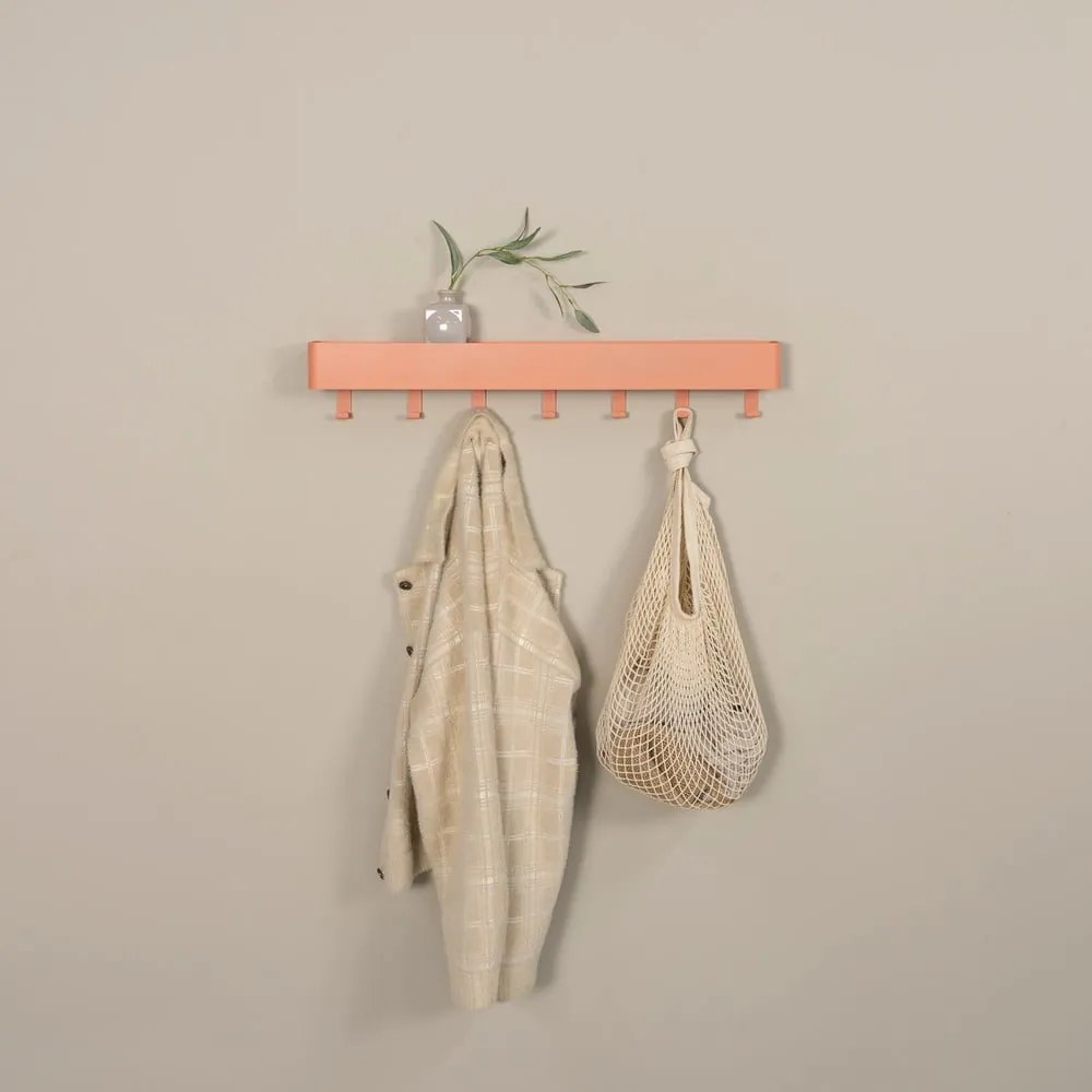 Lazacszínű fém fali fogas polccal 72 cm Dax Play – Spinder Design