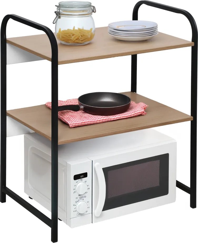 Polcállvány, fekete/barna, BAYAN