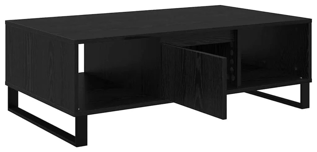 vidaXL Dohányzóasztal Fekete tölgy 104 x 60 x 35 cm Faanyag