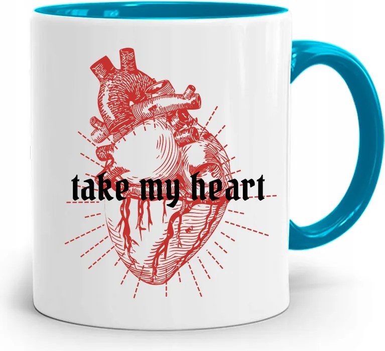 Kék Bögre Valentin Napra Take My Heart