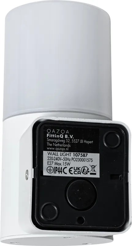 Modern kültéri fali lámpa fehér opálbúrával IP44 - Odense