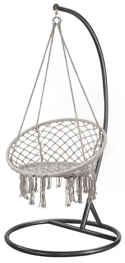 Cardenas függőfotel állvánnyal szürke-fekete