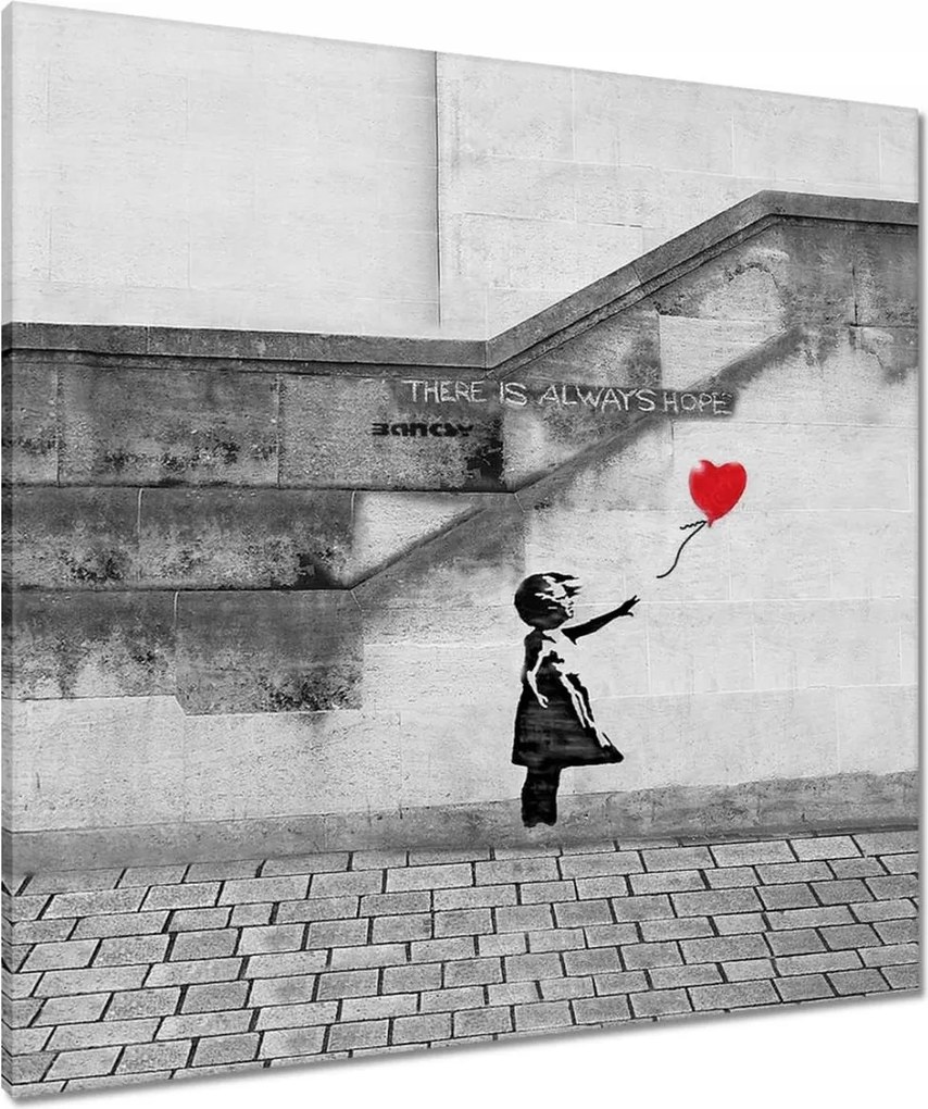 Vászonkép 80x80 Banksy Lány Hope