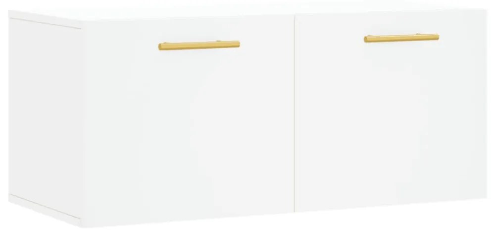 fehér szerelt fa faliszekrény 80 x 36,5 x 35 cm
