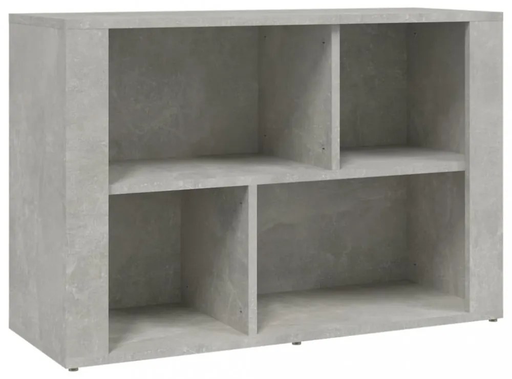 betonszürke szerelt fa tálalószekrény 80x30x54 cm