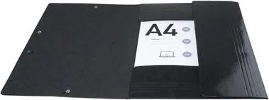 Gumis mappa, karton, A4, EXACOMPTA Iderama, fekete (EX55821E)