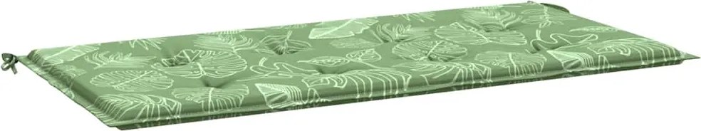 vidaXL levélmintás oxford szövet kerti padpárna 120x50x4 cm