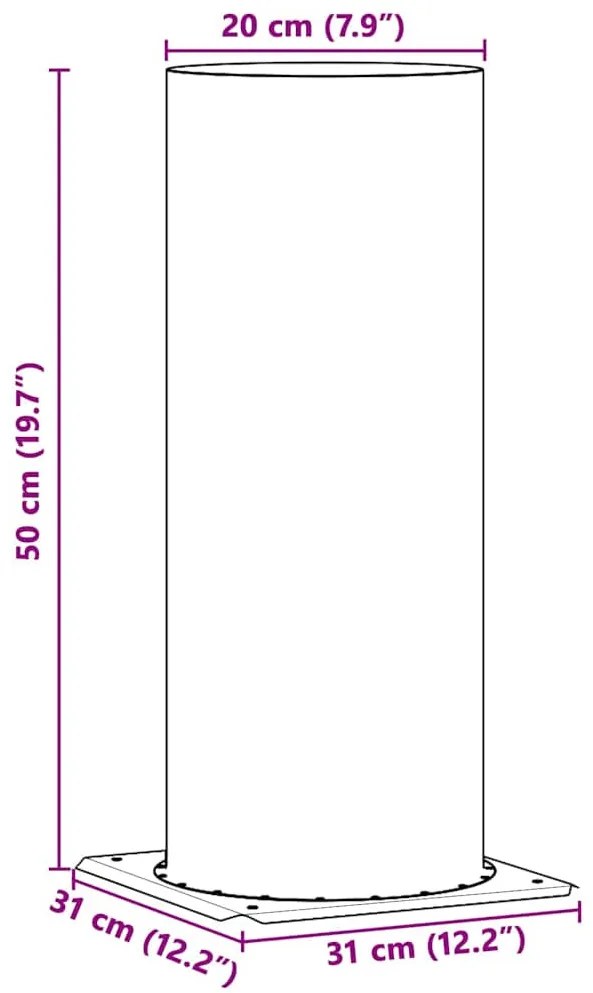 Kémény fej kiterjesztés Ezüst 31 x 31 x 50 cm Rozsdamentes acél