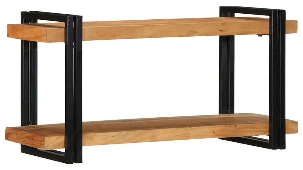 fali polc 90x33x45 cm tömör fa akácfa