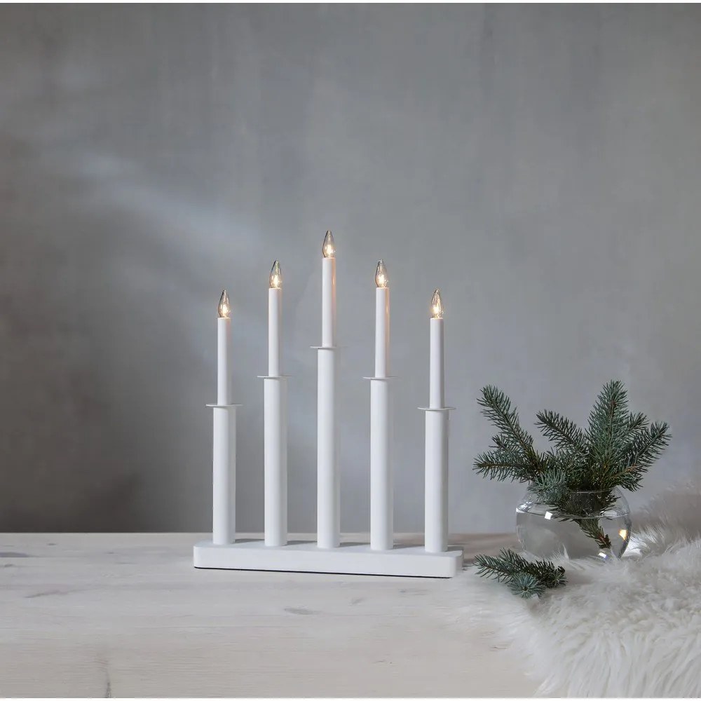 Fehér karácsonyi fénydekoráció Plate – Star Trading